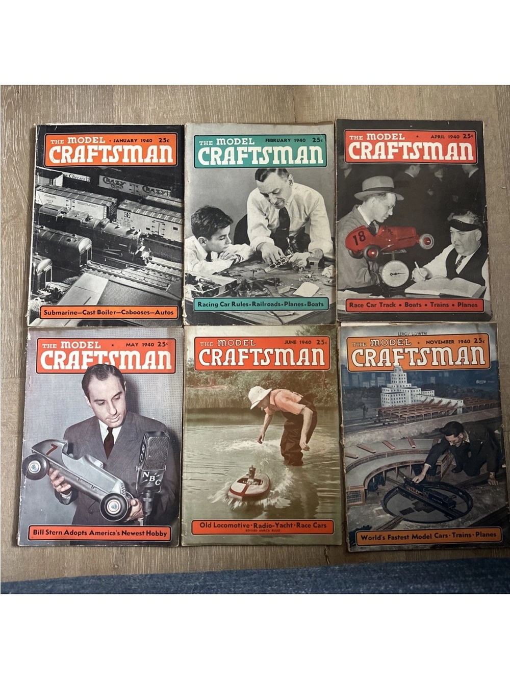 The Model Craftsman 1940 Lot Of 6 Months Magazines The Home Mechanics As Is RARE